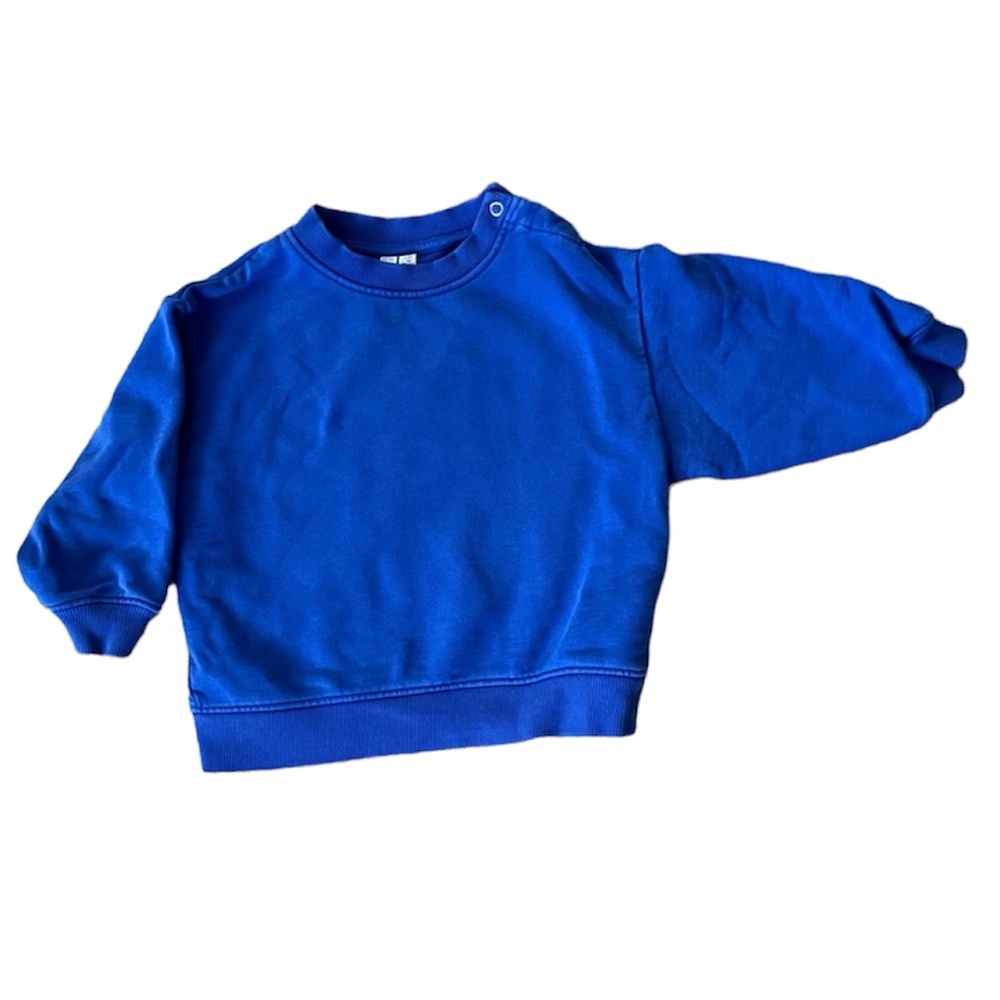 ARKET | 100% Cotton toddler Crewneck sweatshirt | royal blue | 1-2 years (86/92)